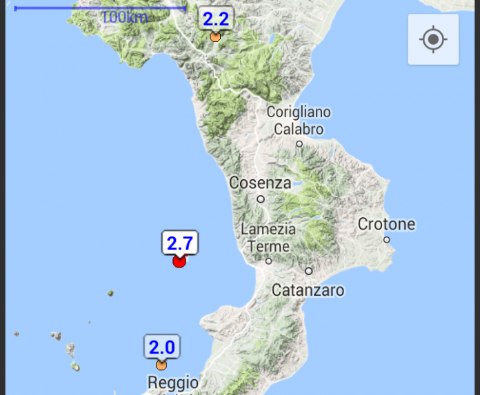 Terremoto basso Tirreno