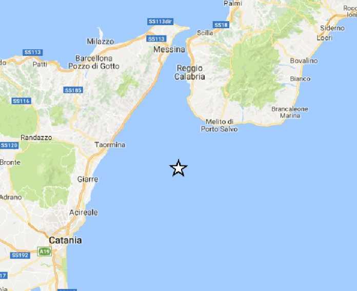 terremoto a largo coste catania calabria