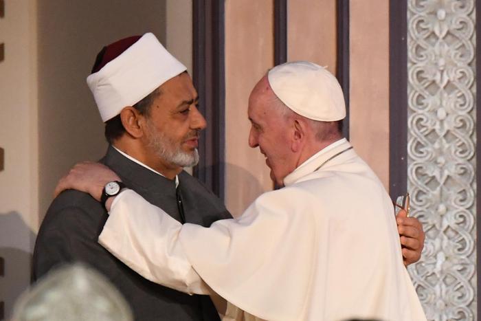 Papa Francesco con il Grande Imam in Egitto