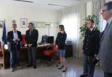 Il Procuratore Mario Spagnuolo, il Questore Giancarlo Conticchio e i funzionari della Questura di Cosenza