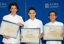 I tre ragazzi calabresi diplomati "cuoco professionista" alla Scuola internazionale di cucina italiana