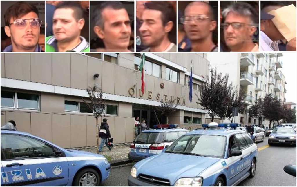 I sette arrestati dalla Squadra mobile a Cosenza