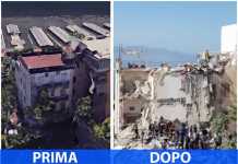 Palazzina crollata a Torre Annunziata, 8 i morti Il palazzo di Torre Annunziata prima e dopo