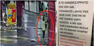 autore cartello contro handicappato carugate