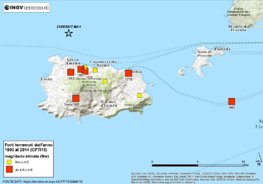 mappa terremoti Ischia