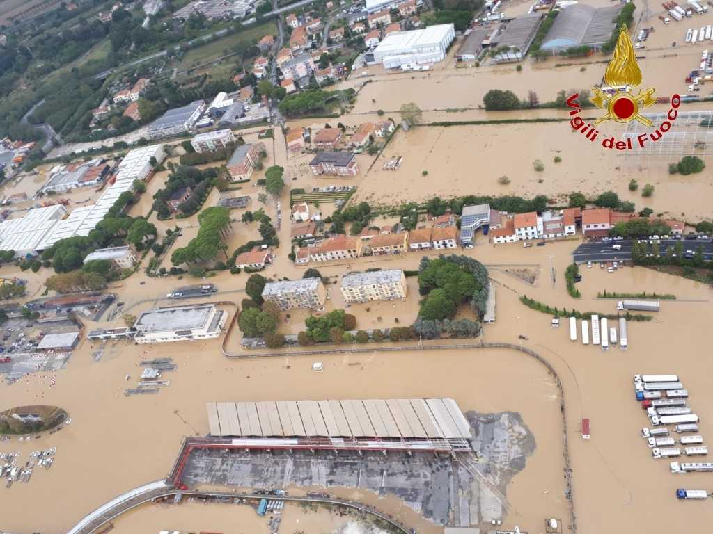 alluvione Livorno vista aerea