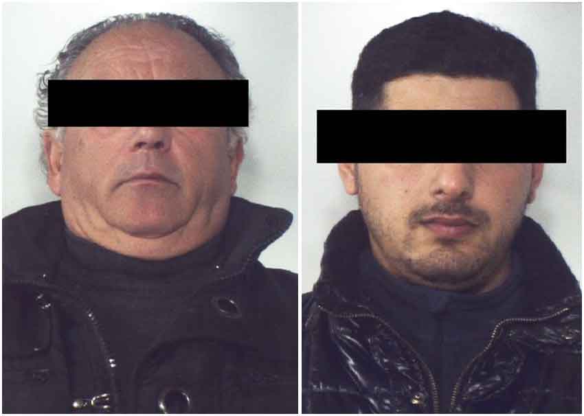 Da sinistra Antonio Pasquale Destefano e Giuseppe Di Leo ordigno bomba Nicotera