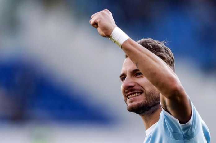 Lazio Crotone Ciro Immobile esulta dopo il goal contro il Crotone