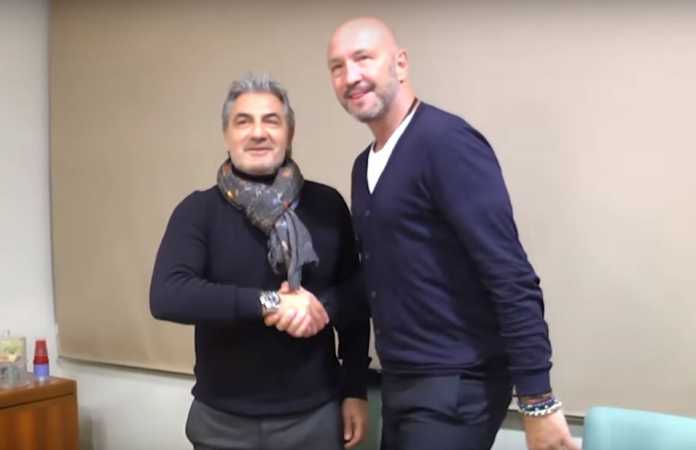 Walter Zenga Gianni Vrenna Walter Zenga e Gianni Vrenna prima della conferenza stampa di presentazione a Crotone