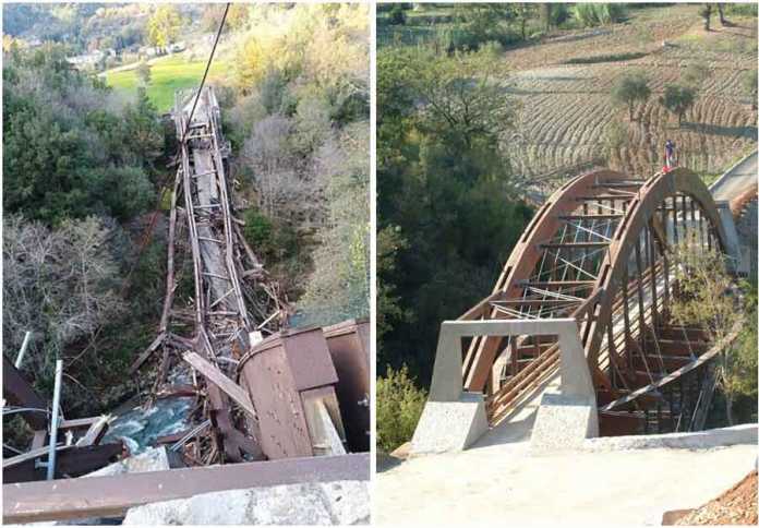 crollo ponte fiume Lao crollo ponte fiume Lao