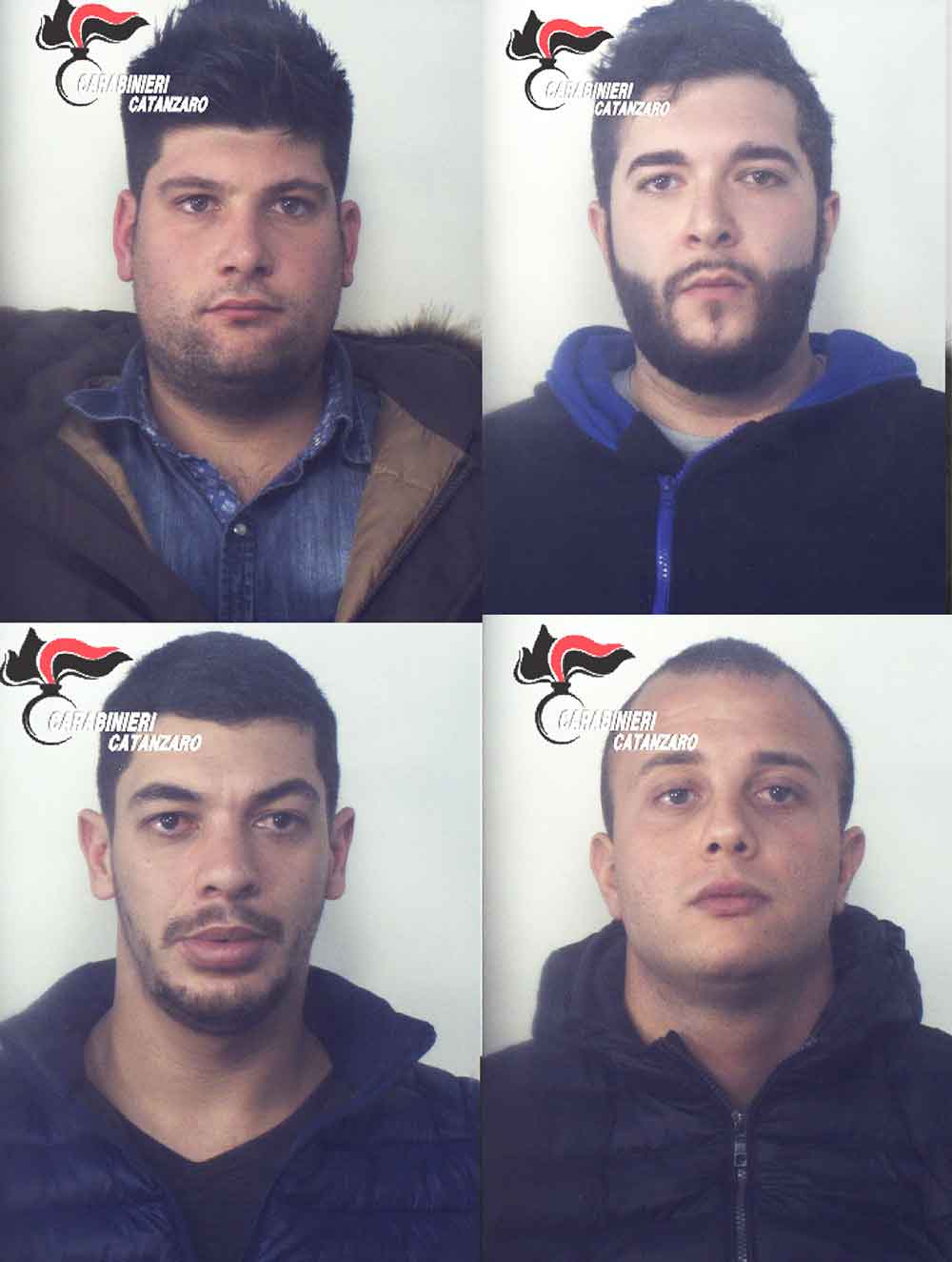 Dall'alto a sinistra in senso orario Raffaele Canino, Raffaele Matteo, Pietro Barberio e Domenico Canino