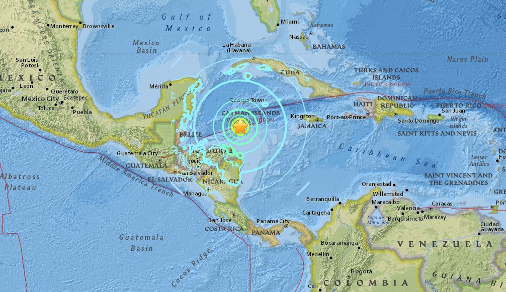 Terremoto honduras cuba caraibi
