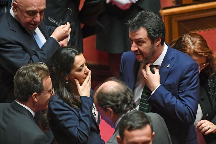 Matteo Salvini al Senato 