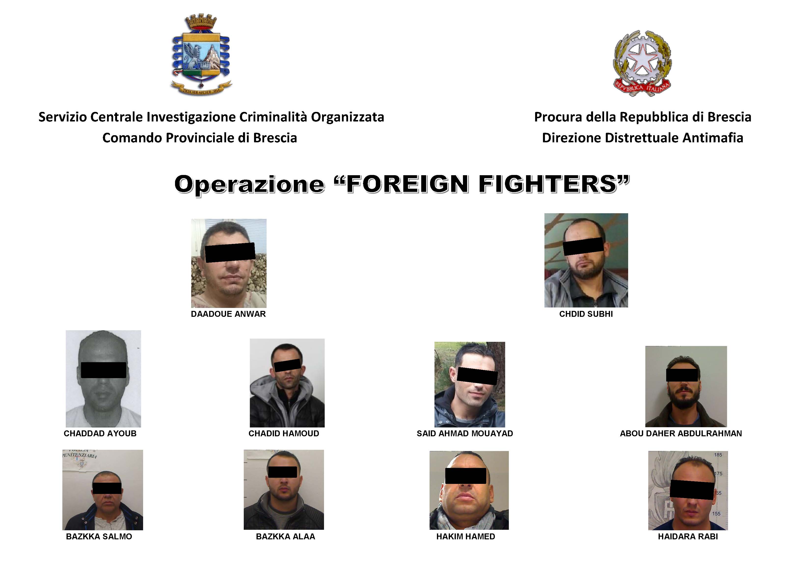arrestati operazione foreign fighters