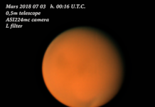Marte “osservato speciale” da astronomi e appassionati del cielo Marte fotografato dalla Thailandia