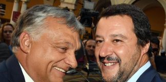 Viktor Orbàn e Matteo Salvini durante l'incontro a Milano