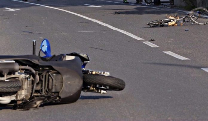 incidente moto bici incidente moto bici