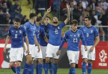 Nations League, l’Italia batte la Polonia 1-0 e gli azzurri rinascono Gli azzurri esultano dopo il goal di Biraghi