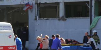 Feriti al college di Kerc, in Crimea.