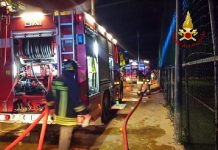 Incendio in uno edificio a Reggio Emilia