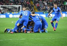 Euro 2020, l’Italia batte la Finlandia per 2-0. Gol di Barella e Kean Gli azzurri esultano al gol di Barella