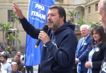 Conte bis, Salvini all’attacco: “Governo nato tra Parigi e Berlino” Salvini comizio Sanremo