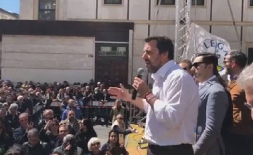 Salvini in Calabria comizio a Catanzaro