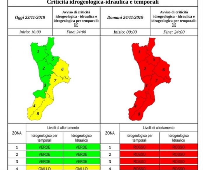 allerta meteo calabria