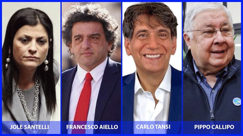 Sono Jole Santelli, candidata del Centrodestra, Francesco Aiello, del M5s, il civico Carlo Tansi e Pippo Callipo, per il Centrosinistra